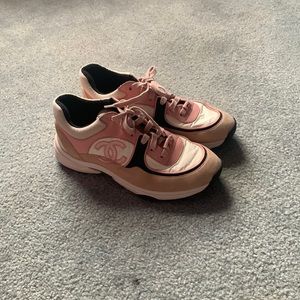 Pink & Black Chanel sneakers